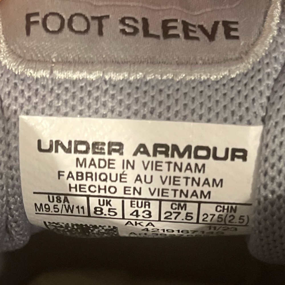 Under Armour HOVR Apparition grey/silver sz 9.5 Men’s - Picture 5 of 6